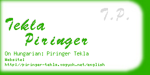 tekla piringer business card